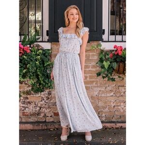 Gal Meets Glam Patricia Button Front Maxi Dress